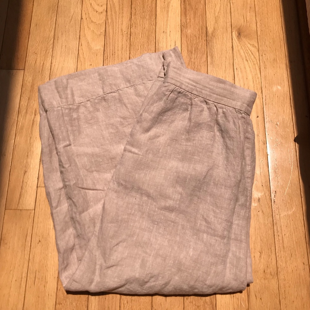 Lou & Grey Linen Wide Leg Crop Pants